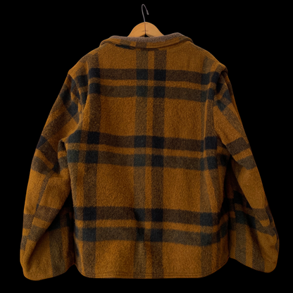 1960s Orange Plaid Wool Jacket
