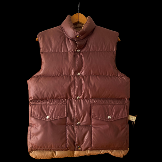 1970s Brown Down Vest Reversible