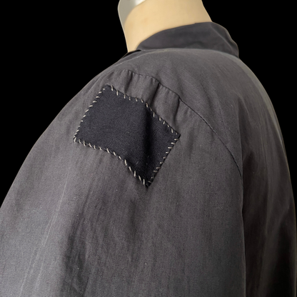 1940s Gray Cotton Top with Patches