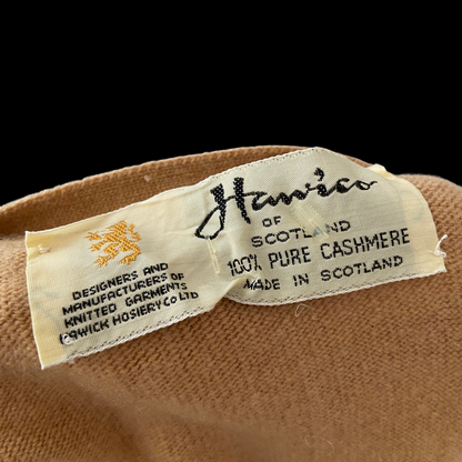 1970s Tan Cashmere Cardigan