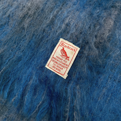 1960s Blue Mohair Scarf