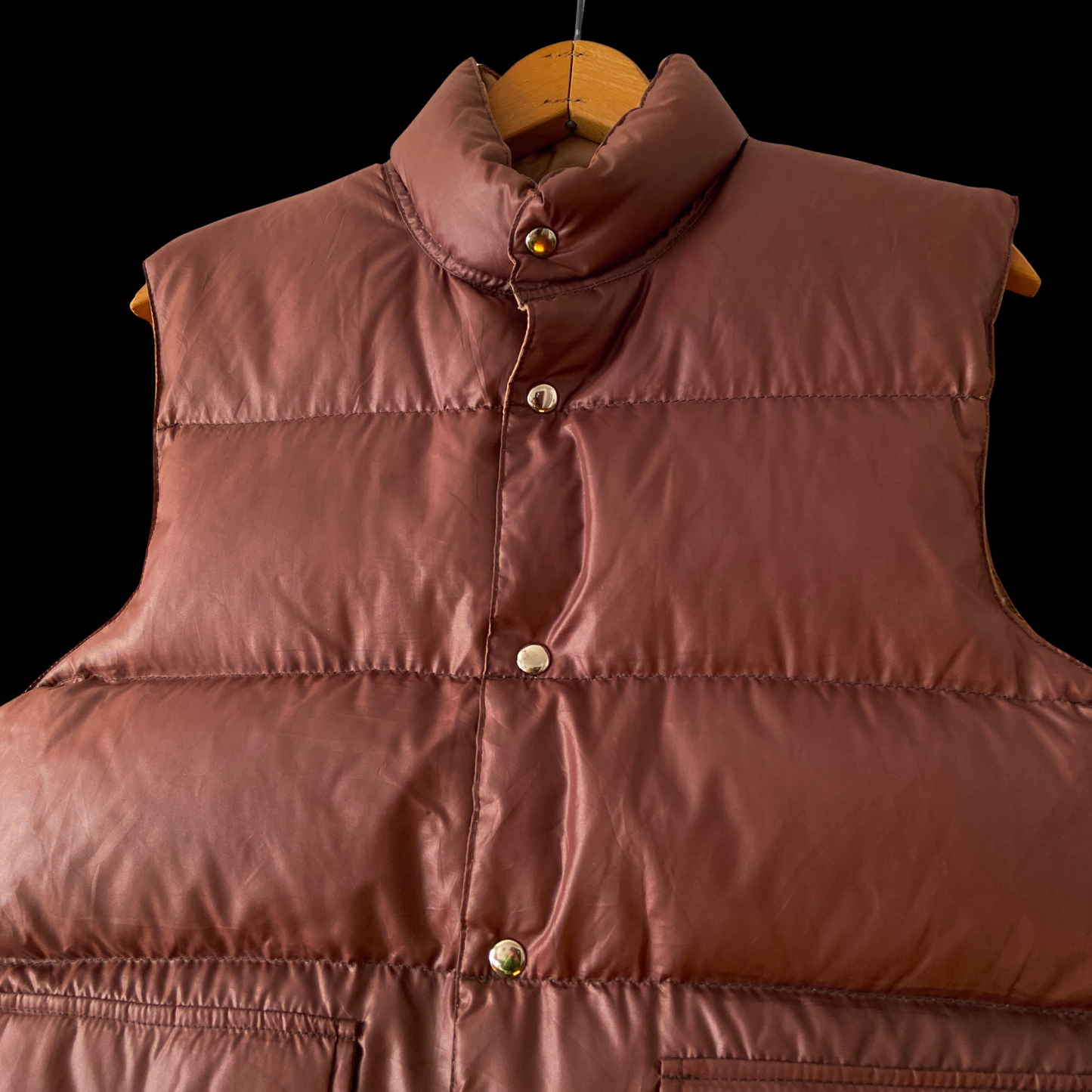1970s Brown Down Vest Reversible