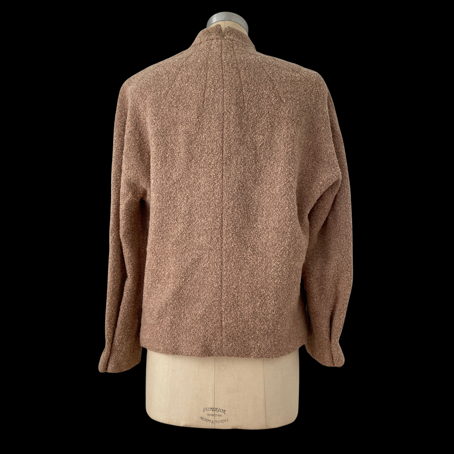 1940s Pink Boucle Wool Jacket Zelinka-Matlick and Forstmann