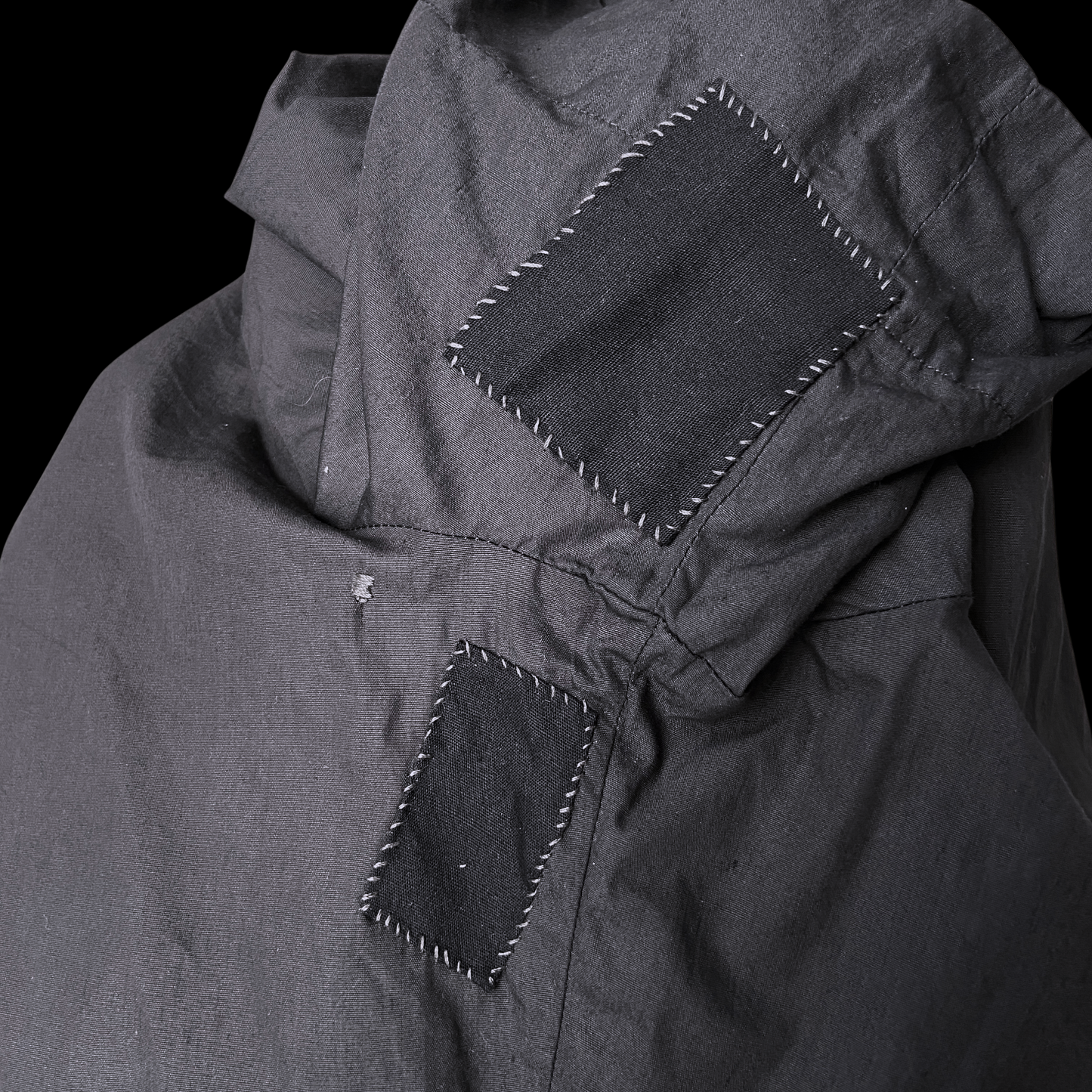 1940s Gray Cotton Top with Patches