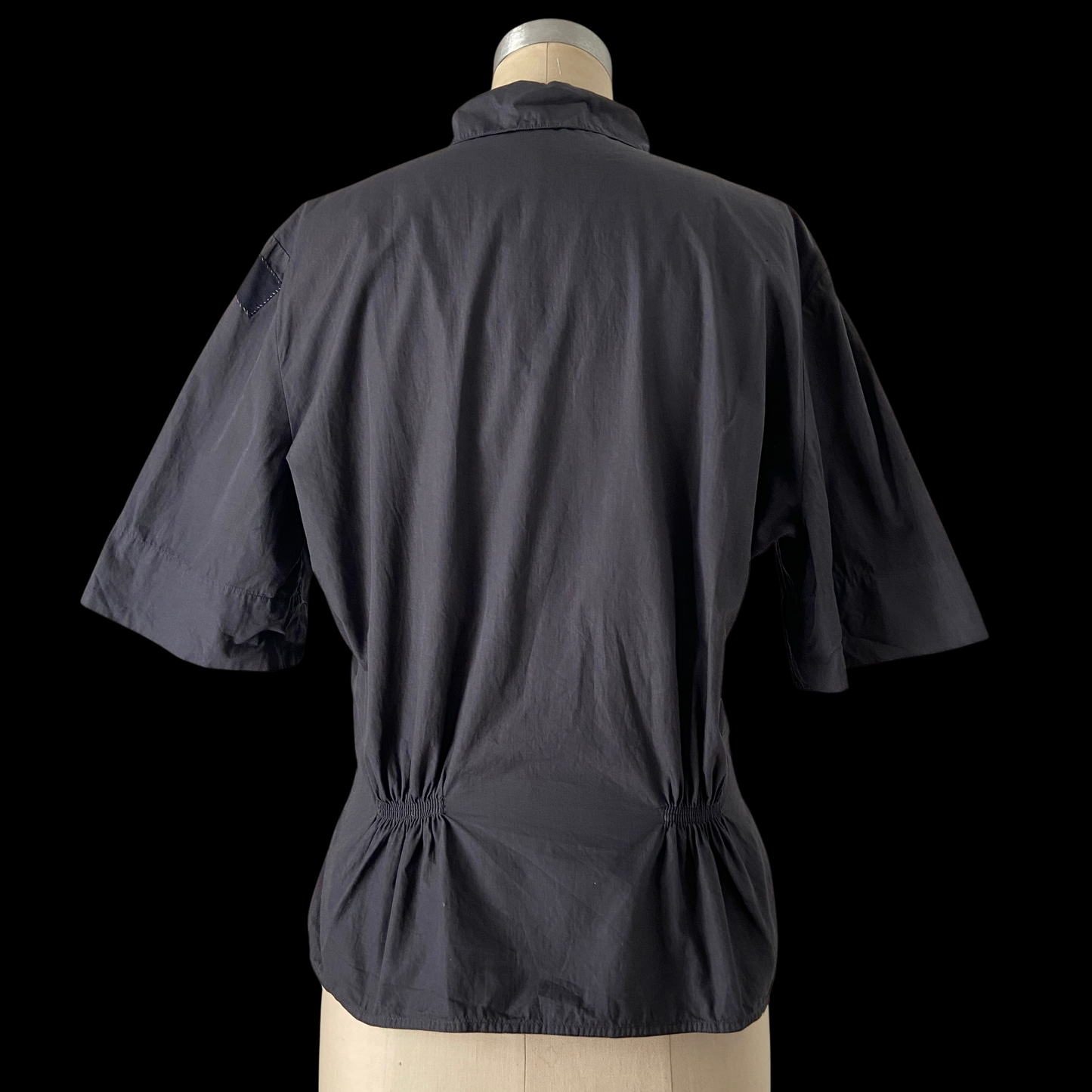 1940s Gray Cotton Top with Patches