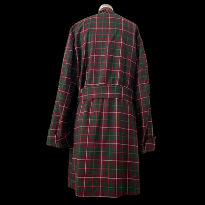 1930s 1940s Plaid Wool Robe