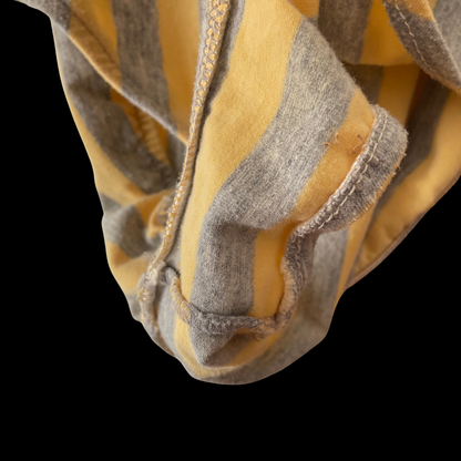 1980s Yellow Striped Cotton Leotard