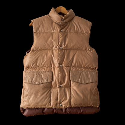 1970s Brown Down Vest Reversible