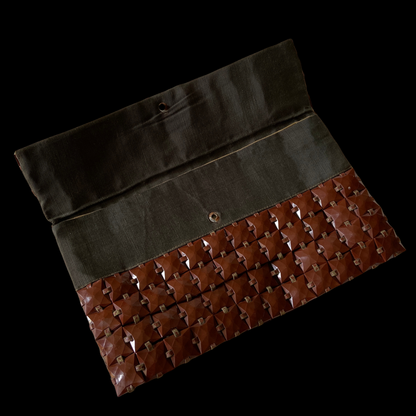 1940s Brown Plasti-square Clutch
