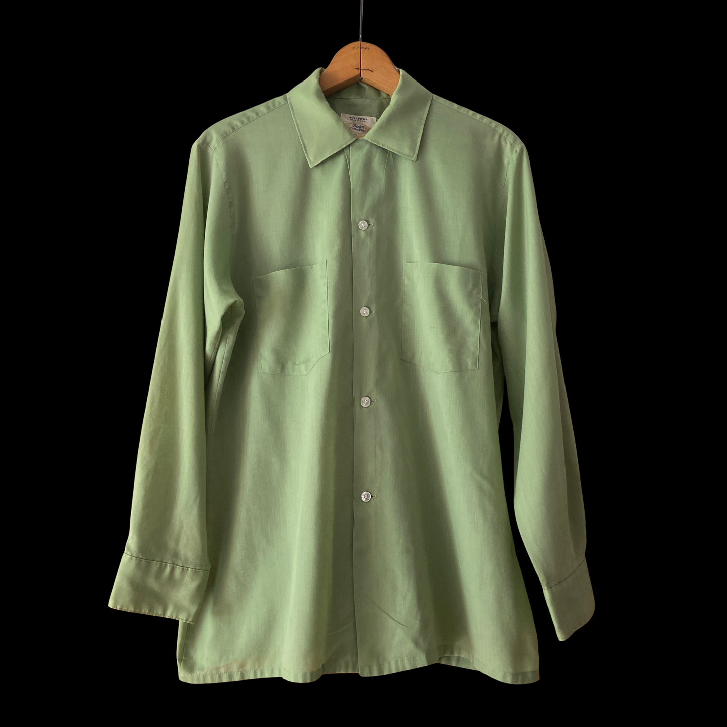 1950s Green Loop Collar Shirt