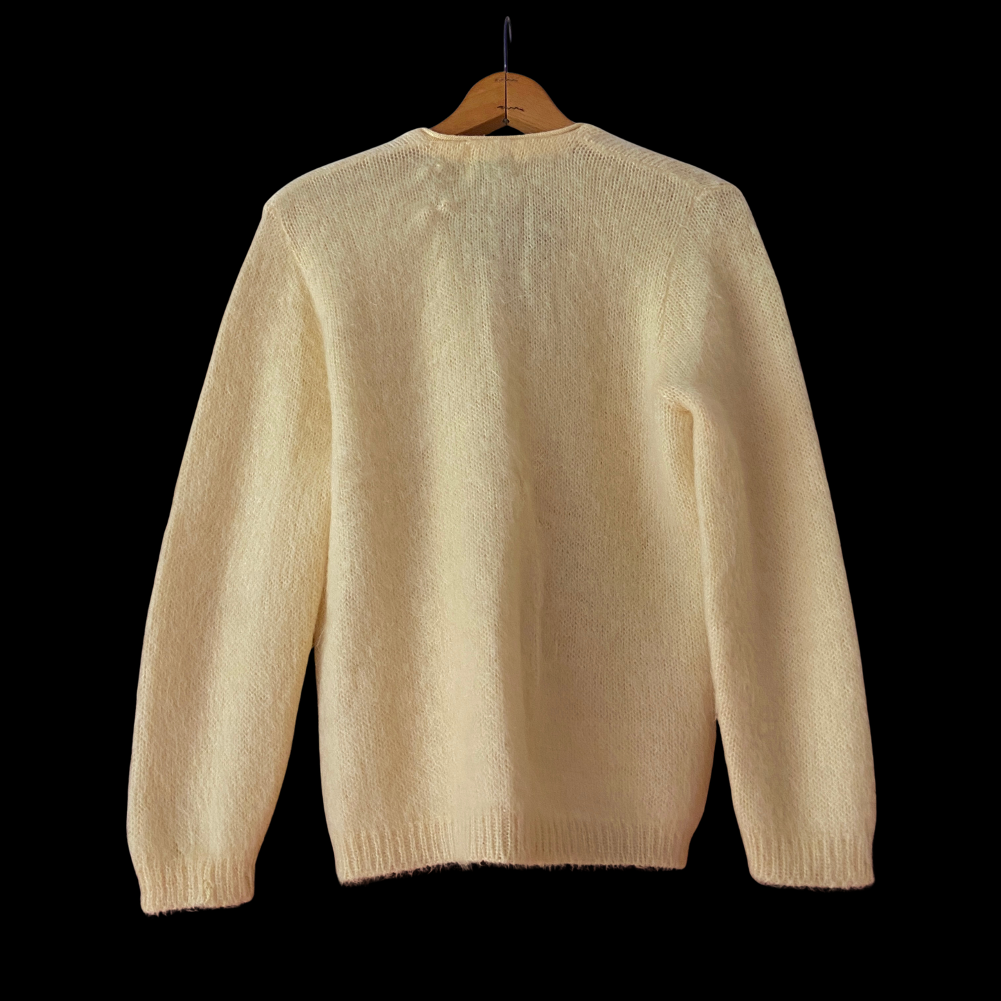 1960s Fuzzy Mohair Cardigan Yellow