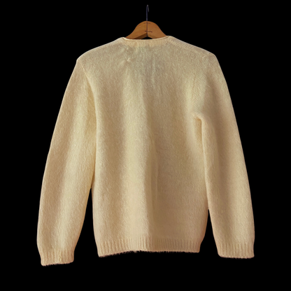 1960s Fuzzy Mohair Cardigan Yellow