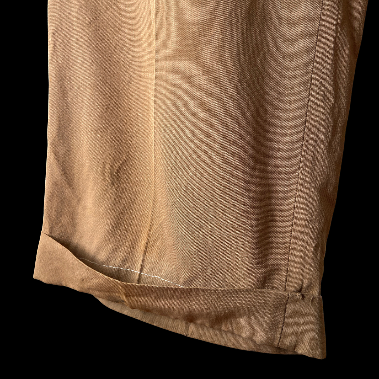 1940s Drop Loop Brown Gaberdine Pants