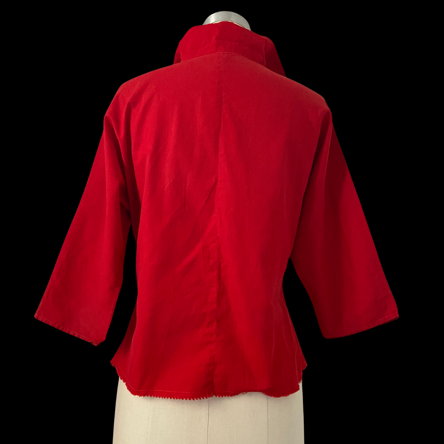1940s Red Cotton Ric Rac Top
