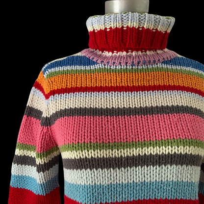 Vintage Gap Rainbow Sweater Holiday 2000