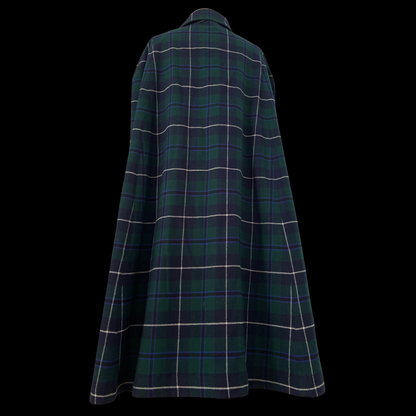 1970s Wool and Gaberdine Reversible Tartan Cape