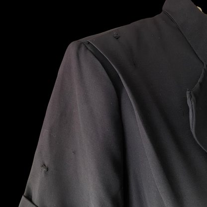 1940s Black Asymmetrical Dress with Pocket