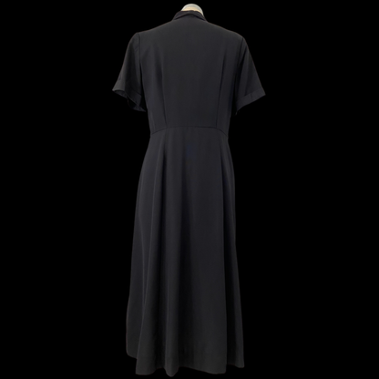 1940s Black Asymmetrical Dress with Pocket