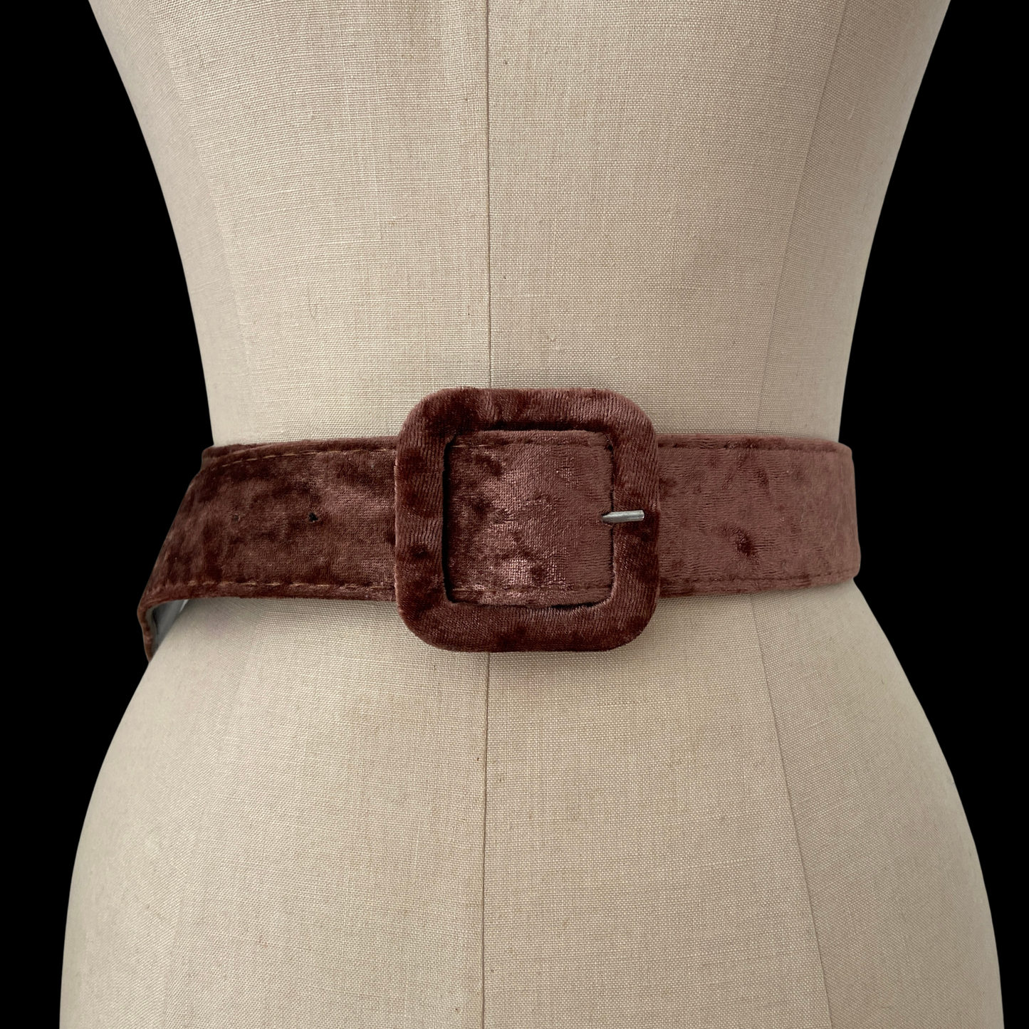 1960s Pink Velvet Belt
