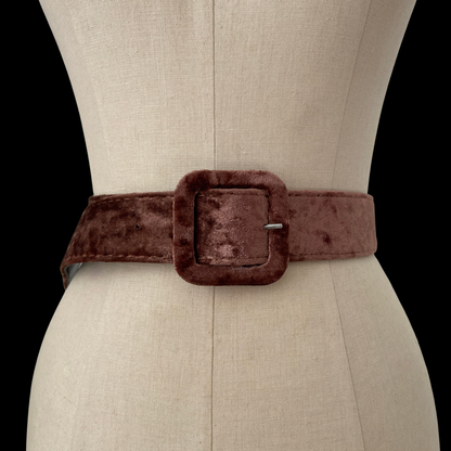 1960s Pink Velvet Belt