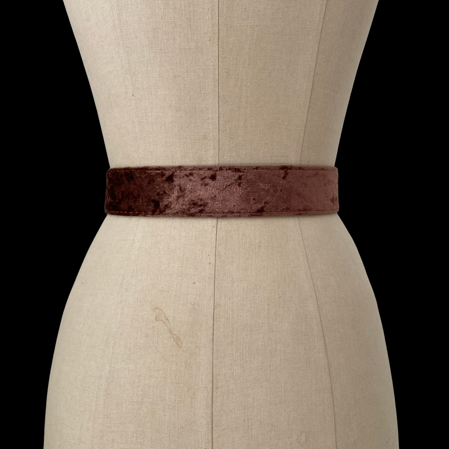 1960s Pink Velvet Belt