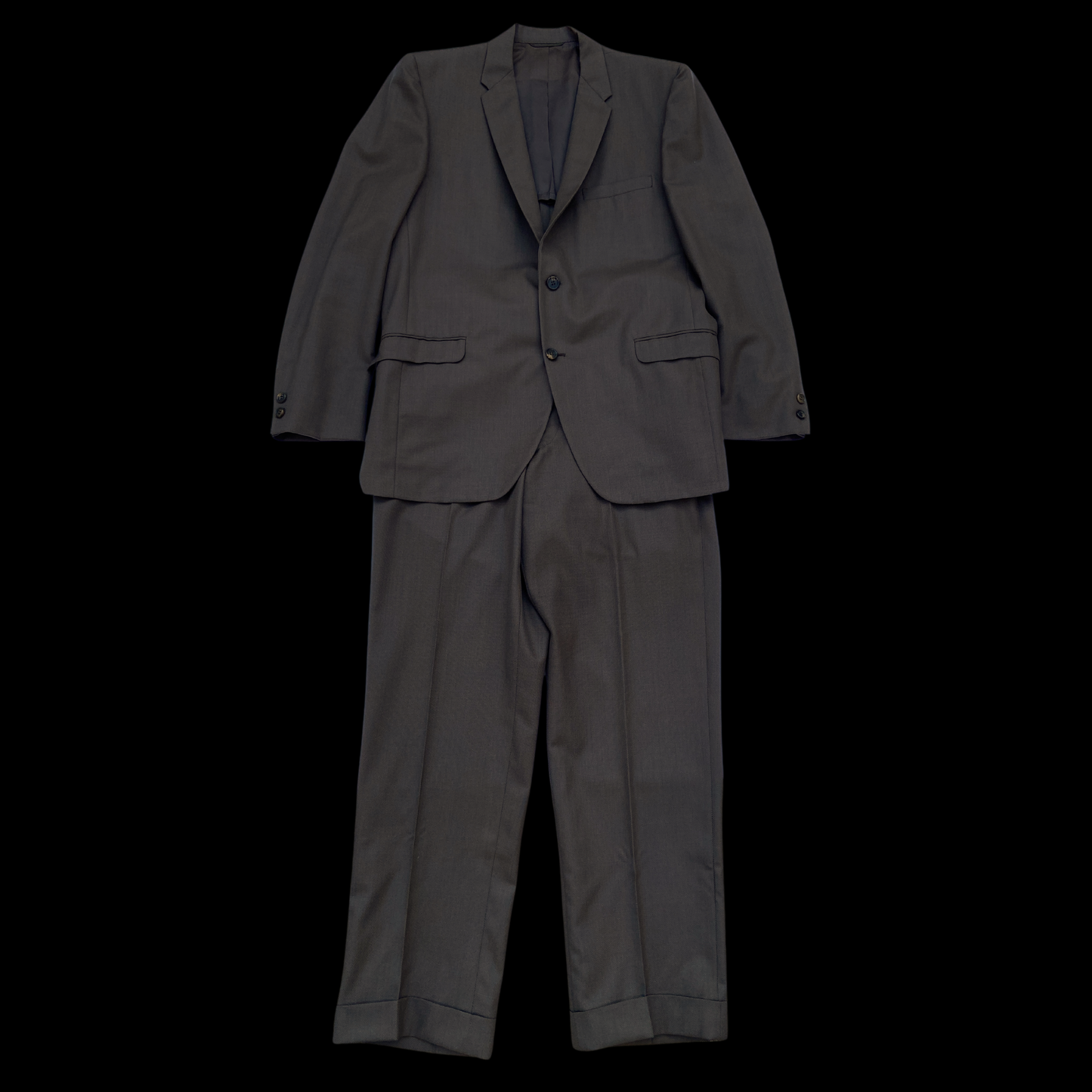 1950s Brown Wool Suit 30 in Waist Custom