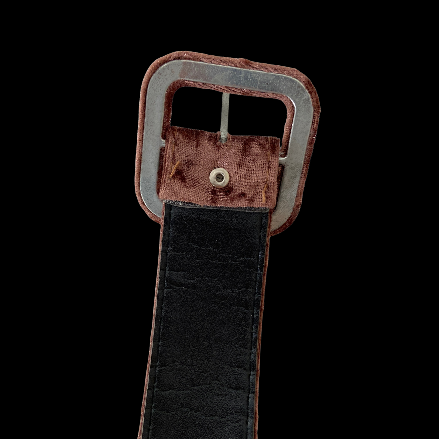 1960s Pink Velvet Belt