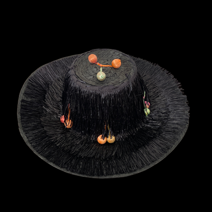 1940s Straw Hat with Bobbles Deadstock Gardening