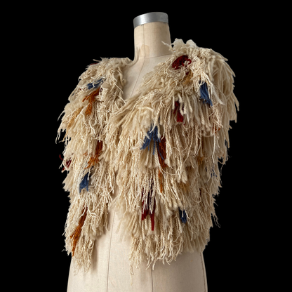 1970s Shaggy Yarn Vest Art To Wear