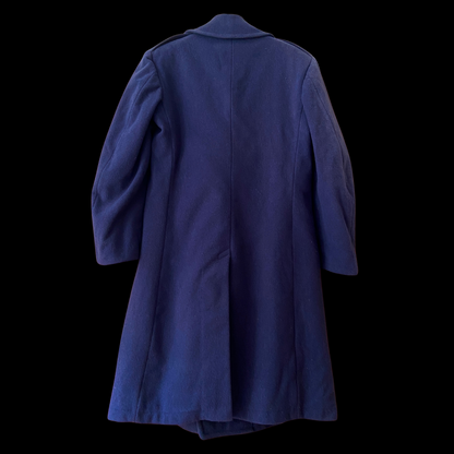1960s Blue Wool Military Peacoat