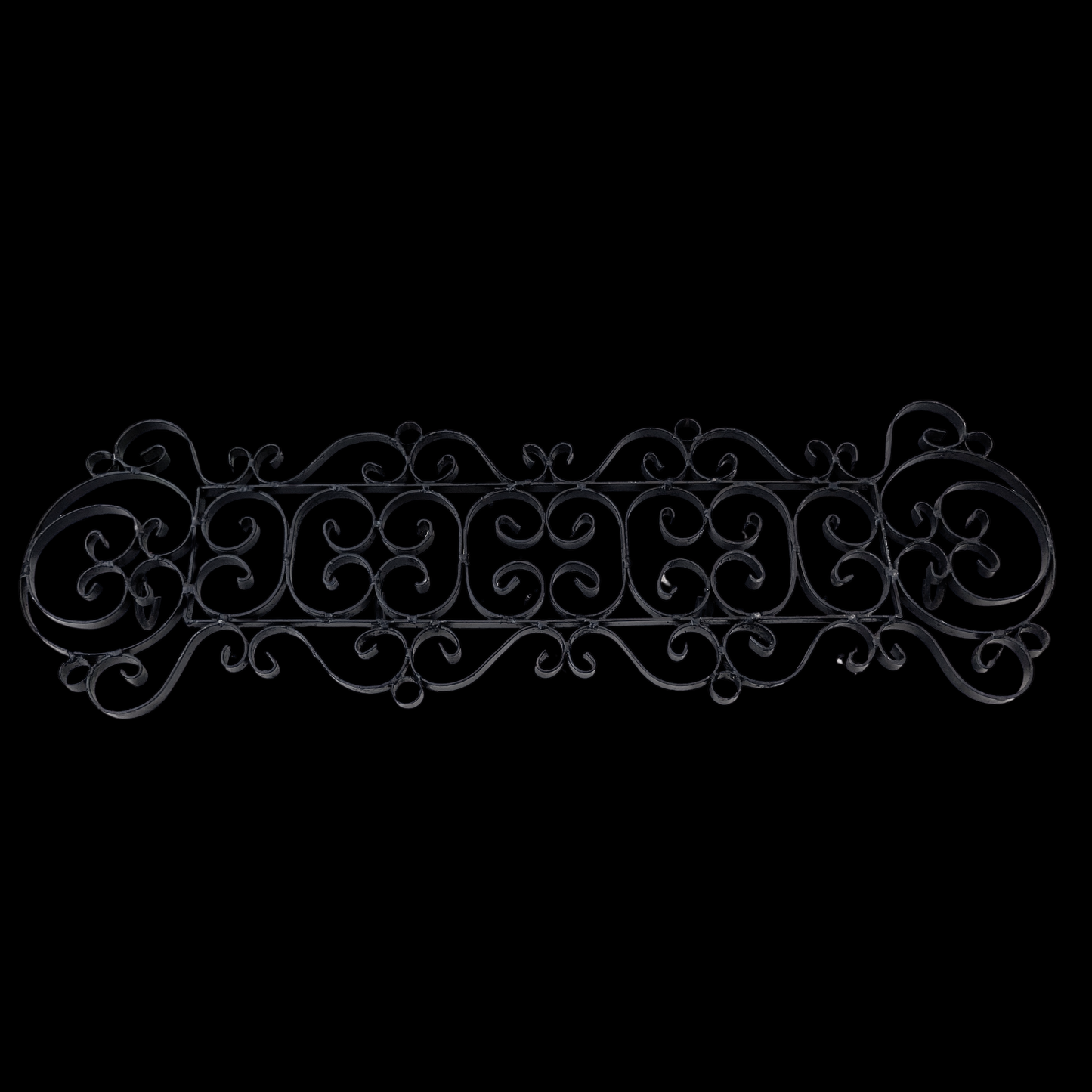 1950s Wrought Iron Fireplace Tool Set Wall Hanger