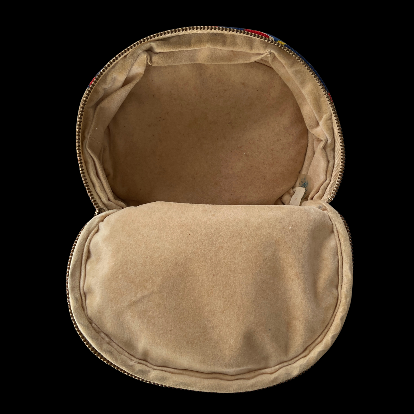 1940s 1950s Cotton Plaid Makeup Bag