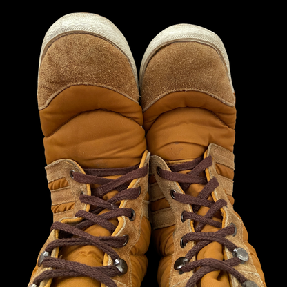 1970s Lace Up Quilted Knee High Sneaker Boots