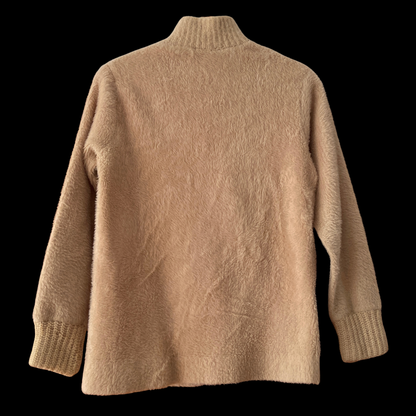 1960s Faux Fur Cream Cardigan