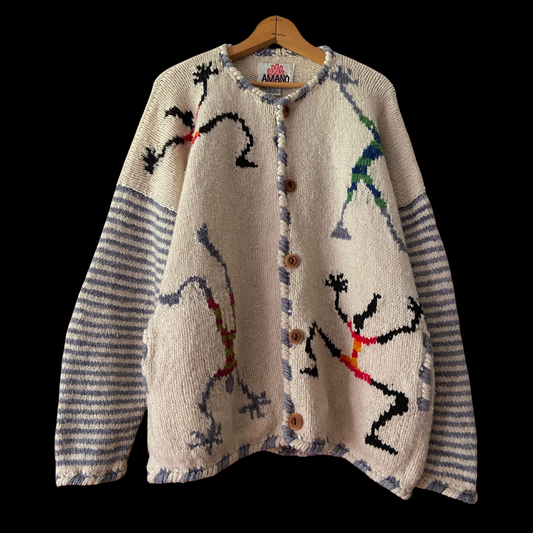 1990s Amano Wool Dancing Cardigan