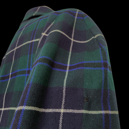 1970s Wool and Gaberdine Reversible Tartan Cape