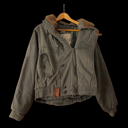 1980s Green Cotton Bomber Jacket