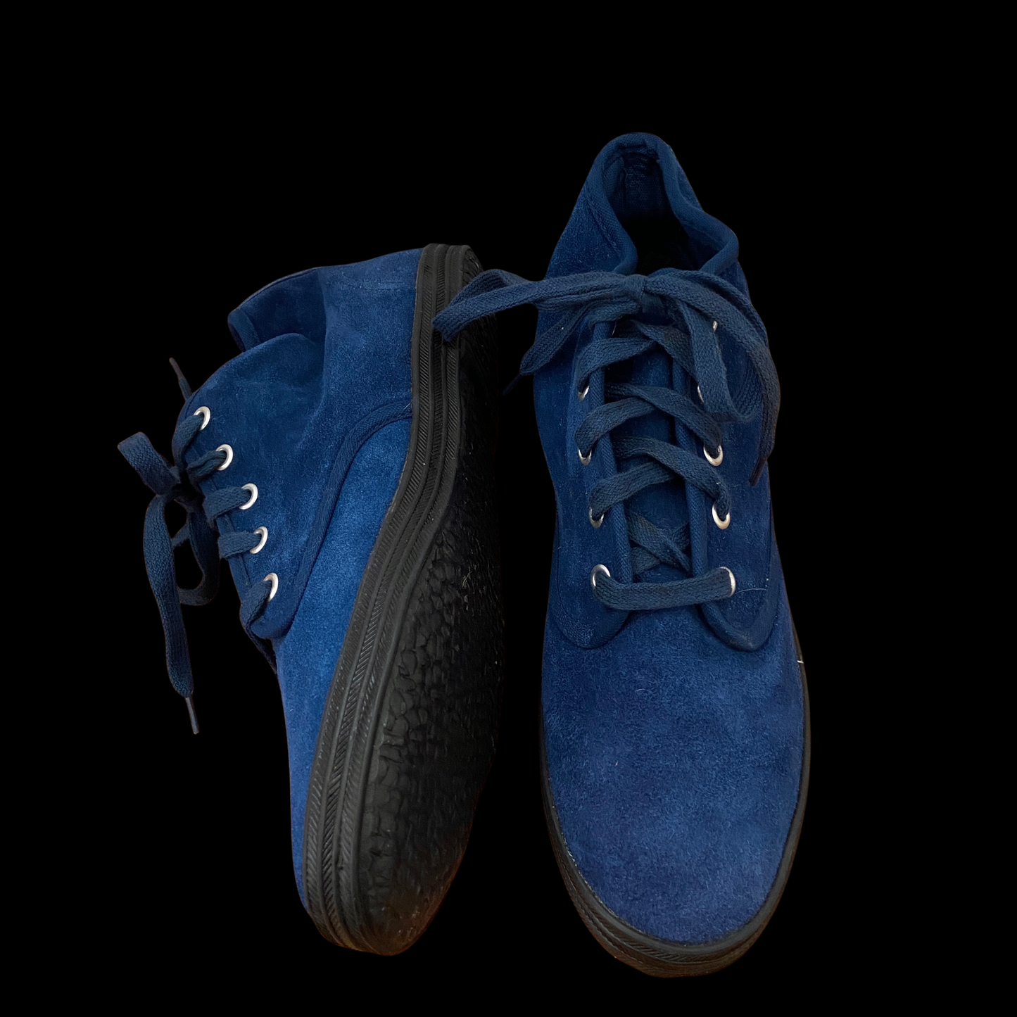1980s Blue Suede Sneakers Deadstock