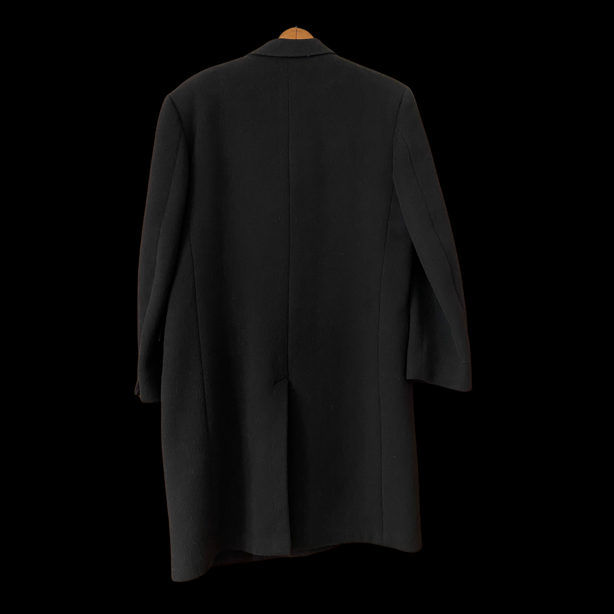 1960s Black Wool Overcoat