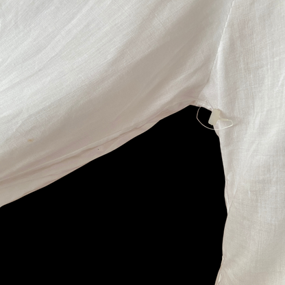 1960s White Ruffle Cotton Top