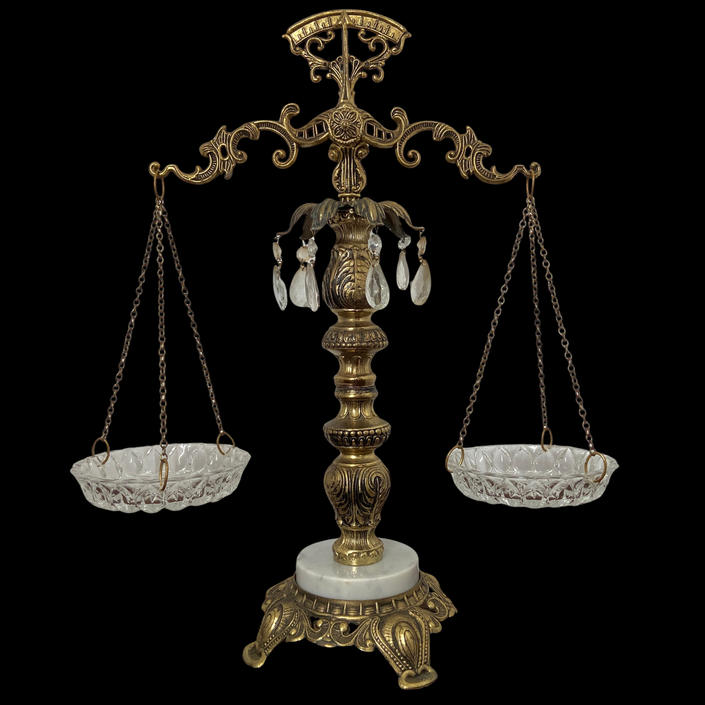 1960s Hollywood Regency Scales with Marble Base