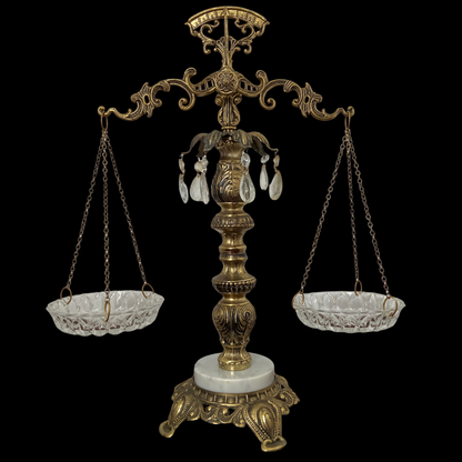 1960s Hollywood Regency Scales with Marble Base