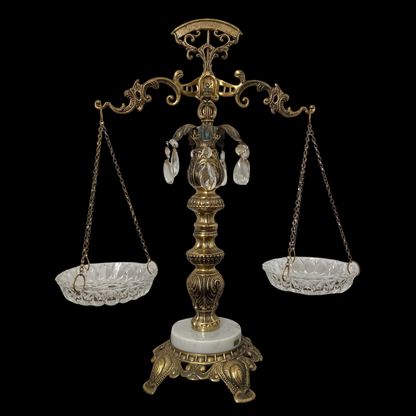 1960s Hollywood Regency Scales with Marble Base