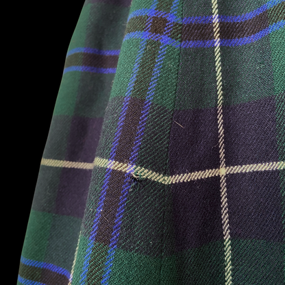 1970s Wool and Gaberdine Reversible Tartan Cape
