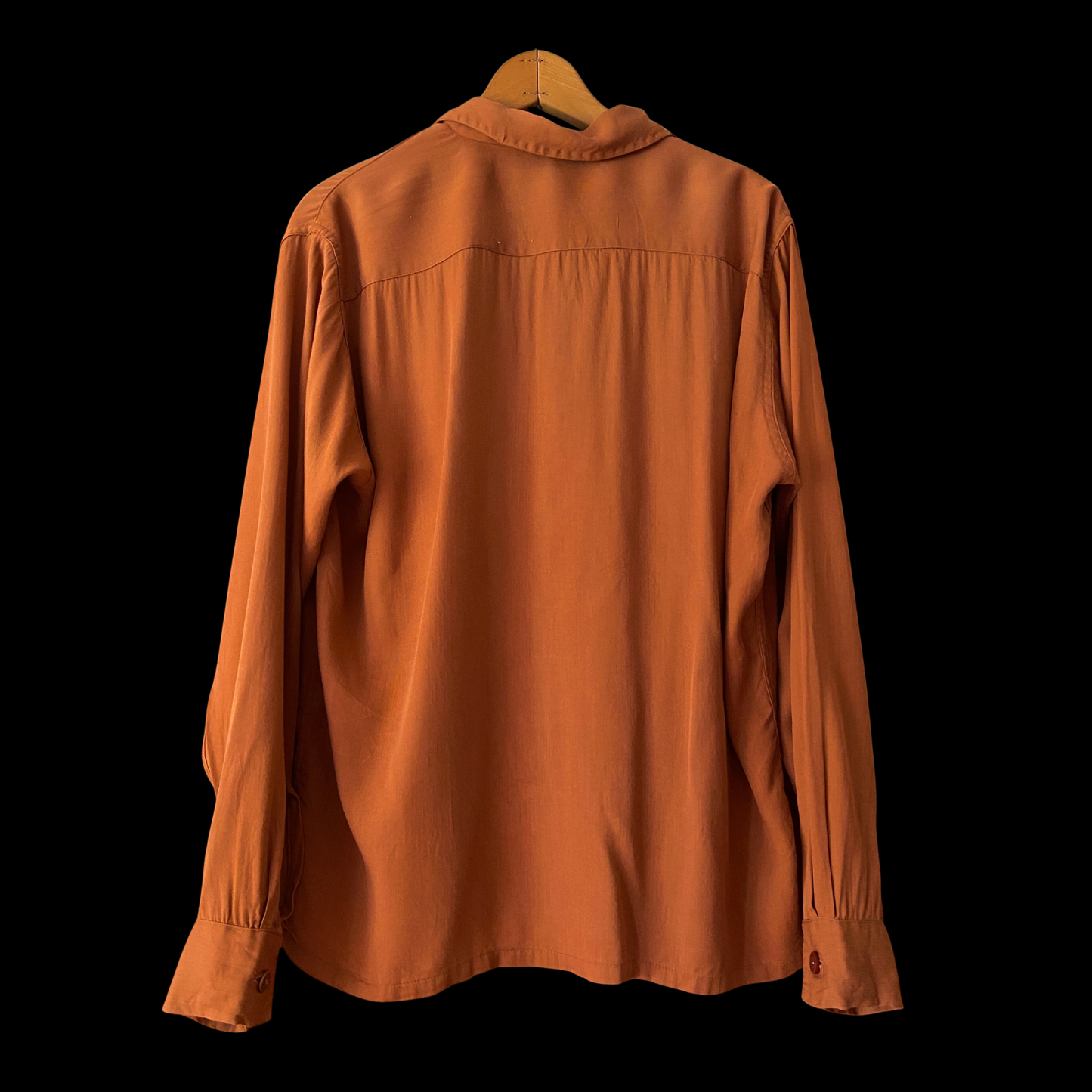 1940s Rayon Gaberdine Loop Collar