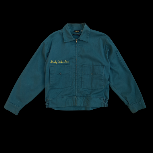 1970s Chain Stitched Big Smith Green Work Jacket