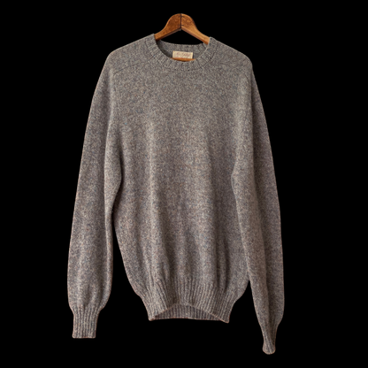 1970s Gray Speckled Shetland Wool Sweater