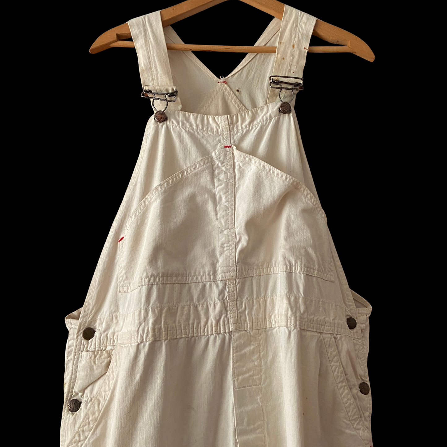 1940s "Powr House" White Cotton Overalls