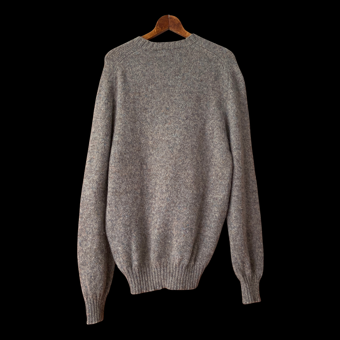 1970s Gray Speckled Shetland Wool Sweater