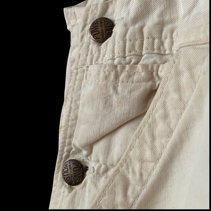 1940s "Powr House" White Cotton Overalls